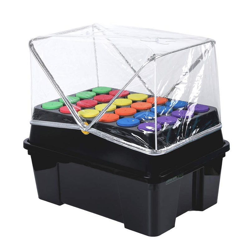 HORTIPOTS آلة استنبات الهوائية 24 موقع لتجذير القصاصات باستخدام إدخالات النيوبرين 2 بوصة أو طوق استنبات 2 بوصة - Image 4